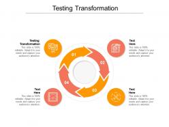 Testing transformation ppt powerpoint presentation inspiration slides cpb