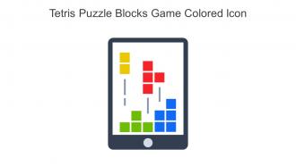 Tetris Puzzle Blocks Game Colored Icon In Powerpoint Pptx Png And Editable Eps Format