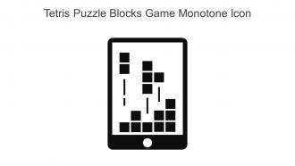 Tetris Puzzle Blocks Game Monotone Icon In Powerpoint Pptx Png And Editable Eps Format