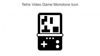 Tetris Video Game Monotone Icon In Powerpoint Pptx Png And Editable Eps Format