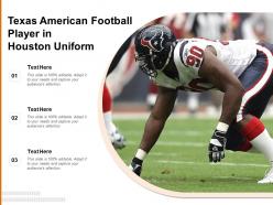 Texas american football player in houston uniform