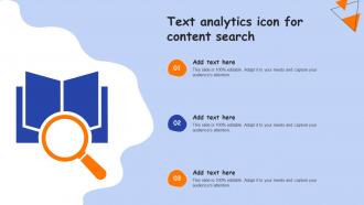 Text Analytics Icon For Content Search