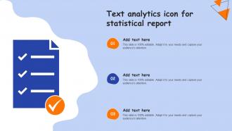 Text Analytics Icon For Statistical Report