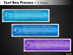 Text Box Process diagram 3 Stages 45