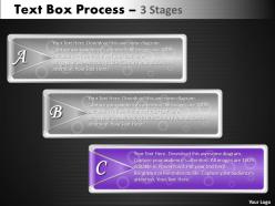 Text box process diagram 3 stages 45