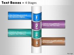 Text boxes 4 stages diagram 28