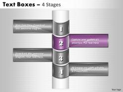 Text boxes 4 stages diagram 28