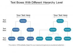 Text boxes with different hierarchy level