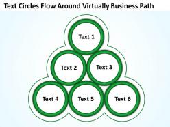 Text circles  flow  around virtually business path powerpoint templates ppt presentation slides 812
