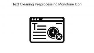 Text Cleaning Preprocessing Monotone Icon In Powerpoint Pptx Png And Editable Eps Format