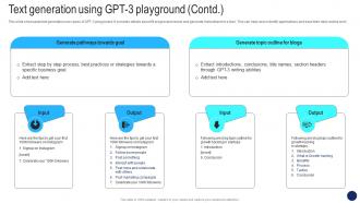 Text Generation Using GPT 3 Beginners Guide To OpenAI GPT 3 Language Model ChatGPT SS V Image Impressive