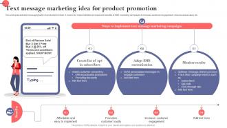 Text Message Marketing Idea For Product Promotion