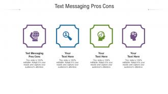 Text messaging pros cons ppt powerpoint presentation infographics diagrams cpb