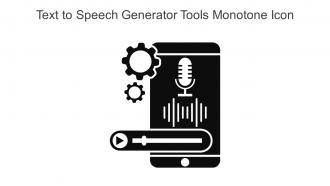 Text To Speech Generator Tools Monotone Icon In Powerpoint Pptx Png And Editable Eps Format