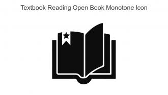 Textbook Reading Open Book Monotone Icon In Powerpoint Pptx Png And Editable Eps Format