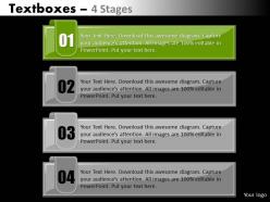 Textboxes 4 stages diagram 32