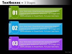 Textboxes colorful 3 steps 52