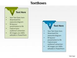 Textboxes slides presentation diagrams templates powerpoint info graphics