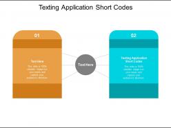 Texting application short codes ppt powerpoint presentation model icon cpb