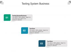 Texting system business ppt powerpoint presentation designs download cpb