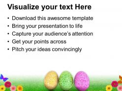 Textured easter eggs with garden theme powerpoint templates ppt themes and graphics 0313