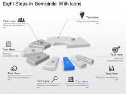 Tg eight steps in semicircle with icons powerpoint template slide