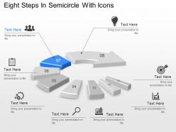 Tg eight steps in semicircle with icons powerpoint template slide