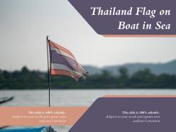 Thailand flag on boat in sea