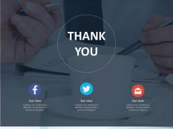 Thank you card for social media connection powerpoint slides