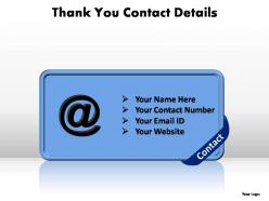 thank you contact details editable powerpoint templates