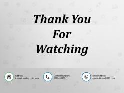 Thank You For Watching Powerpoint Slide Designs | PowerPoint Presentation  Sample | Example of PPT Presentation | Presentation Background