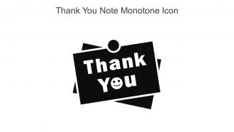 Thank You Note Monotone Icon In Powerpoint Pptx Png And Editable Eps Format