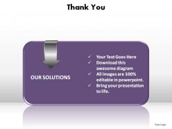 Thank you our solutions ppt slides diagrams templates powerpoint info graphics