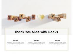 Thank you slide with blocks