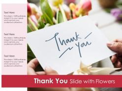 Thank you slide with flowers