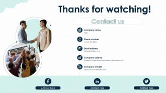 Thanks For Watching Fyllo Investor Funding Elevator Pitch Deck