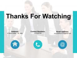 Thanks for watching ppt slides background designs