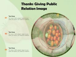 Thanks giving public relation image