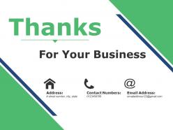 Thanks ppt infographic template