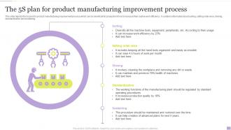 The 5s Plan For Product Manufacturing Improvement Process