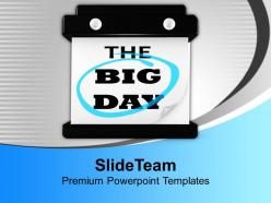 The big day hanging wall calendar powerpoint templates ppt backgrounds for slides 0113