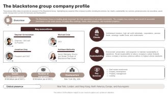 The Blackstone Group Company Profile Housing And Property Industry Report IR SS V