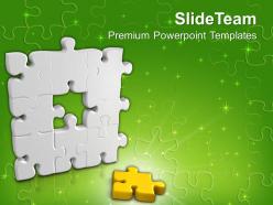 The center part of puzzle powerpoint templates ppt themes and graphics 0113