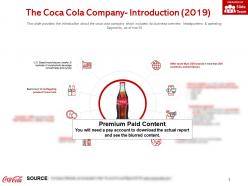The coca cola company introduction 2019