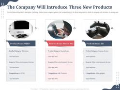 The company will introduce three new products category smartphones ppt topics