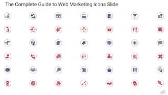 The complete guide to web marketing icons slide ppt introduction