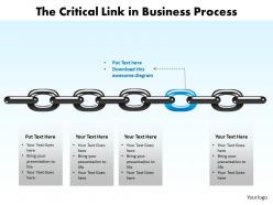 The critical link in business process powerpoint templates