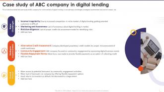 The Future Of Financing Digital Case Study Of Abc Company In Digital Lending