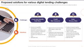 The Future Of Financing Digital Proposed Solutions For Various Digital Lending Challenges