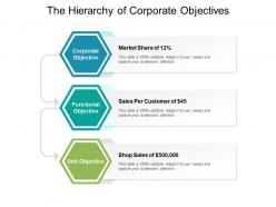 The hierarchy of corporate objectives